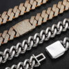 25mm Hip Hop Diamond Cuban Link Chain – Three Row Bling Necklace