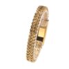 Gold 10mm Double Row Franco Chain Bracelet for Stylish Elegance