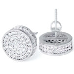 Sparkling Round Moissanite Stud Earrings for Men – Iced Elegance and Style