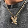 Stylish Iced Flying Eagle Pendant Necklace – Unique Jewelry Design