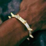 Stunning Moissanite Iced Spike Bangle Bracelet – Elegant Luxury Jewelry