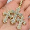 Moissanite Diamond Pendant Set – Elegant Cross Design Jewelry