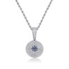 Moissanite Ice Circle Cut Compass Pendant – Elegant Jewelry for Every Occasion