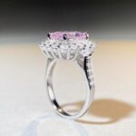 Stunning Pink Emerald Cut 3 Carat Engagement Ring – Elegant Sparkle