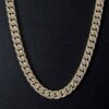 Luxury 18K Gold 13mm Iced Moissanite Cuban Link Chain for Men