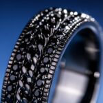 Iced Out Black Gold Moissanite Cuban Link Rotating Men’s Ring