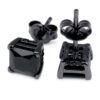 Men’s Black Moissanite Stud Earrings | Stylish & Durable Gemstone Accessories