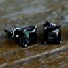 Men’s Black Moissanite Stud Earrings | Stylish & Durable Gemstone Accessories