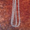 Premium 3mm White Gold Rope Chain for Men – Stylish Accessory