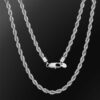 6mm Men’s Rope Chain Necklace in 18K Gold & White Gold – Premium Quality Design