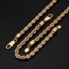 6mm Men’s Rope Chain and Bracelet Set – Stylish Jewelry for Him