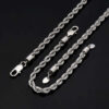 6mm Men’s Rope Chain and Bracelet Set – Stylish Jewelry for Him