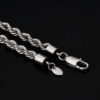 6mm Men’s Rope Chain and Bracelet Set – Stylish Jewelry for Him