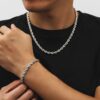 6mm Men’s Rope Chain and Bracelet Set – Stylish Jewelry for Him