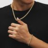 6mm Men’s Rope Chain and Bracelet Set – Stylish Jewelry for Him