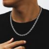 6mm Men’s Rope Chain Necklace in 18K Gold & White Gold – Premium Quality Design