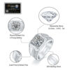 Stunning 2.0 Carat VVS1 Moissanite Men’s Ring – Brilliant and Durable