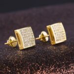 S925 Moissanite Square Diamond Stud Earrings for Men – Elegant & Affordable Men’s Jewelry