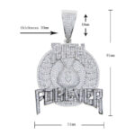 Moissanite Hip Hop ‘RICH FOREVER’ Money Bag Pendant – Luxurious Jewelry for Trendsetters