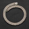 19mm Gold Baguette Moissanite Diamond Chain Necklace | Stylish Miami Jewelry