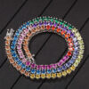 Trendy Hip Hop ed Zircon Tennis Chain for Stylish Accessories