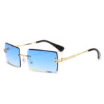 Sleek Frameless Square Sunglasses for Ultimate UV Protection & Style