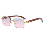 Chic Rimless Moissanite Sunglasses for Fashion-Forward Women