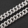 15mm Moissanite T-Square Ice-Out Diamond Cuban Link Chain – Luxury Jewelry