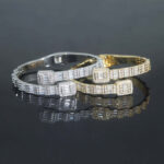 Stunning Men’s Moissanite Baguette Bangle Bracelet – Luxurious Jewelry Gift