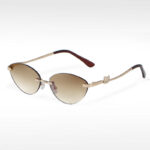 Chic Moissanite Rimless Fashion Sunglasses – Stylish UV Protection