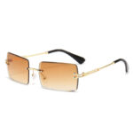 Sleek Frameless Square Sunglasses for Ultimate UV Protection & Style