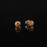 2 Carat Certified VVS1 Moissanite Yellow Stud Earrings in S925 Silver