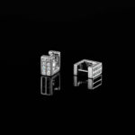 Elegant S925 Moissanite Princess Cut Rectangular Earrings – Brilliance & Style