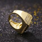 14K Gold Moissanite Retro Cubist Men’s Ring | Unique Designer Jewelry