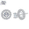 0.5 Carat VVS1 Moissanite Earrings – Stylish 2-Way Detachable Round Design