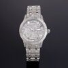 43mm White Gold Men’s Watch with Iced Baguette Cut Diamonds – Luxury Timepiece