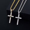 Stunning Diamond Skull Cross Moissanite Pendant Necklace – Unique Jewelry Design