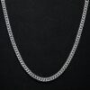 6mm Diamond-Cut Stainless Steel Cuban Chain Necklace for Men & Women