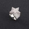 “Stunning 18K Gold Moissanite Star Ring – Iced Elegance & Brilliance”