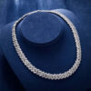 13MM Moissanite Diamond Cuban Chain Necklace | Prong Set Jewelry for Elegance