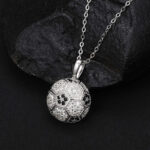 Elegant S925 Moissanite Football Pendant Necklace – Perfect Gift for Sports Lovers