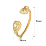 14k Gold Lion Head Men’s Bracelet – Stylish & Durable Jewelry Accessory