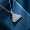 Exquisite Moissanite Pendant: Iced Baguette Cut Egyptian Eye of Horus Necklace