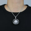 Rotating Moissanite Ice Globe Pendant Necklace – Stunning Brilliance & Elegance