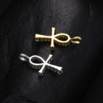 S925 Moissanite Ankh Cross Necklace – Elegant Spiritual Jewelry Gift