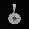 “Stunning Iced Compass Pendant Necklace – Elegantly Crafted for Adventurers”