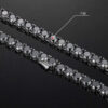 4mm S925 Black Moissanite Tennis Chain for Elegant Jewelry Style