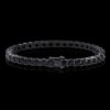 Stunning 5mm Black Moissanite Tennis Bracelet in Elegant Black Gold