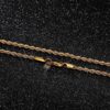 18K Gold Finish 3mm Rope Chain – Stylish Jewelry for Everyday Wear