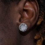 High-Quality Moissanite Lightning Round Stud Earrings – Sparkling Luxury